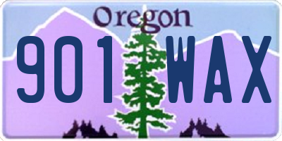 OR license plate 901WAX