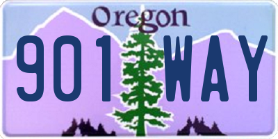 OR license plate 901WAY
