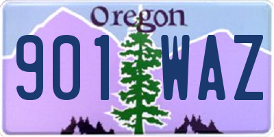 OR license plate 901WAZ