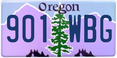 OR license plate 901WBG