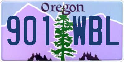OR license plate 901WBL