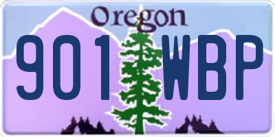 OR license plate 901WBP