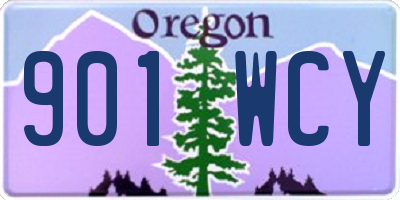 OR license plate 901WCY