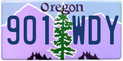 OR license plate 901WDY