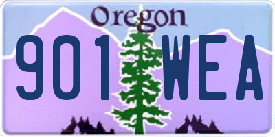 OR license plate 901WEA