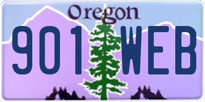 OR license plate 901WEB
