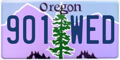 OR license plate 901WED