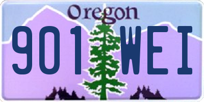 OR license plate 901WEI