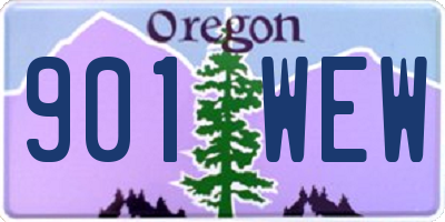 OR license plate 901WEW