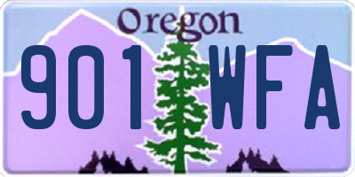 OR license plate 901WFA
