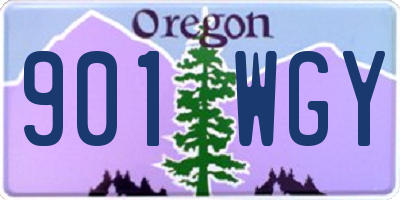OR license plate 901WGY