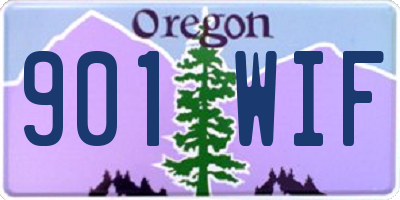 OR license plate 901WIF