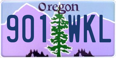 OR license plate 901WKL