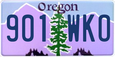 OR license plate 901WKO