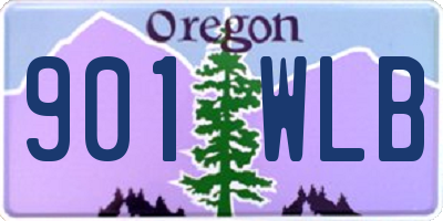 OR license plate 901WLB
