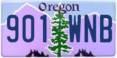 OR license plate 901WNB