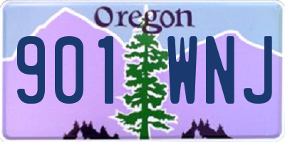 OR license plate 901WNJ