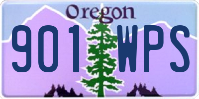 OR license plate 901WPS