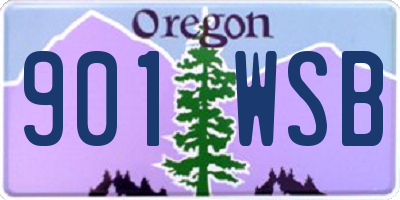 OR license plate 901WSB