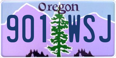 OR license plate 901WSJ