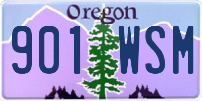OR license plate 901WSM