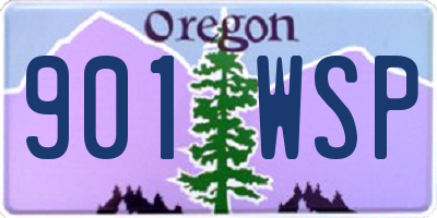 OR license plate 901WSP