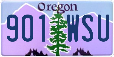 OR license plate 901WSU