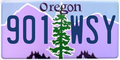 OR license plate 901WSY