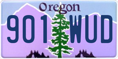 OR license plate 901WUD