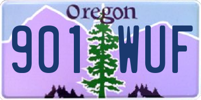 OR license plate 901WUF
