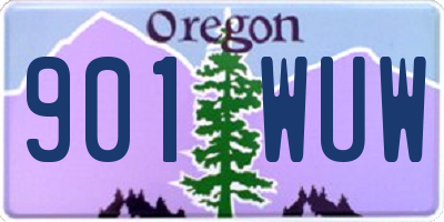 OR license plate 901WUW