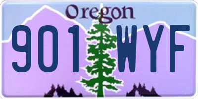 OR license plate 901WYF