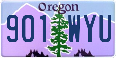 OR license plate 901WYU