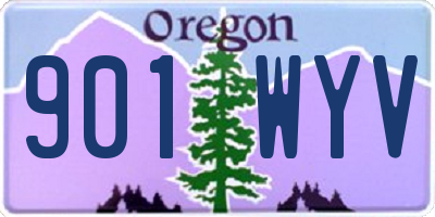 OR license plate 901WYV