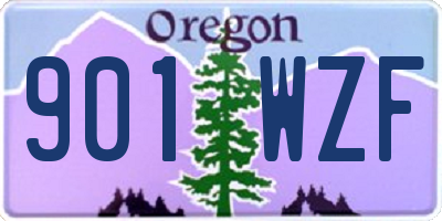 OR license plate 901WZF
