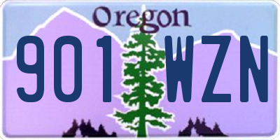OR license plate 901WZN