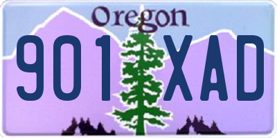 OR license plate 901XAD