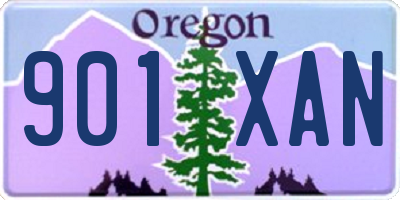 OR license plate 901XAN