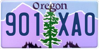 OR license plate 901XAO