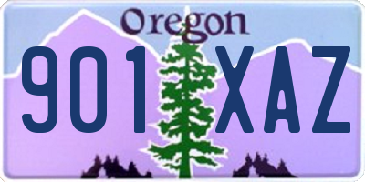 OR license plate 901XAZ