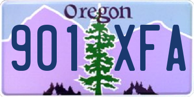 OR license plate 901XFA