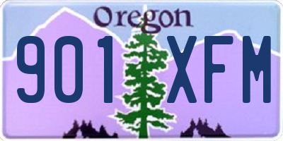 OR license plate 901XFM