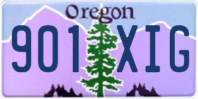 OR license plate 901XIG