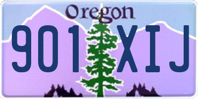 OR license plate 901XIJ