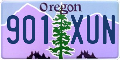 OR license plate 901XUN