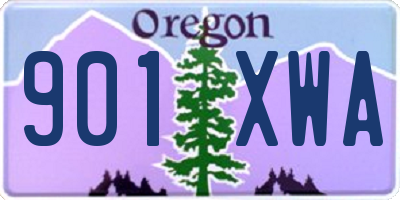 OR license plate 901XWA