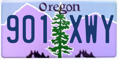 OR license plate 901XWY