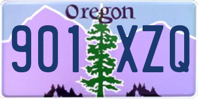OR license plate 901XZQ