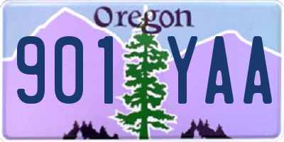 OR license plate 901YAA