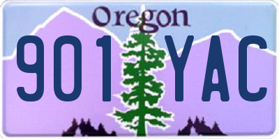 OR license plate 901YAC